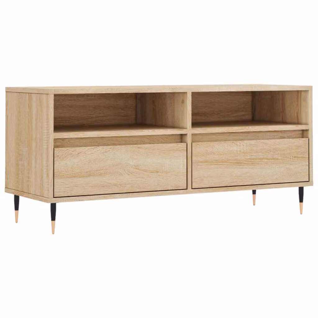 Berkfield Home TV Cabinet in Sonoma Oak Brown, W/D/H: 100 x 34.5 x 44.5 cm – 2