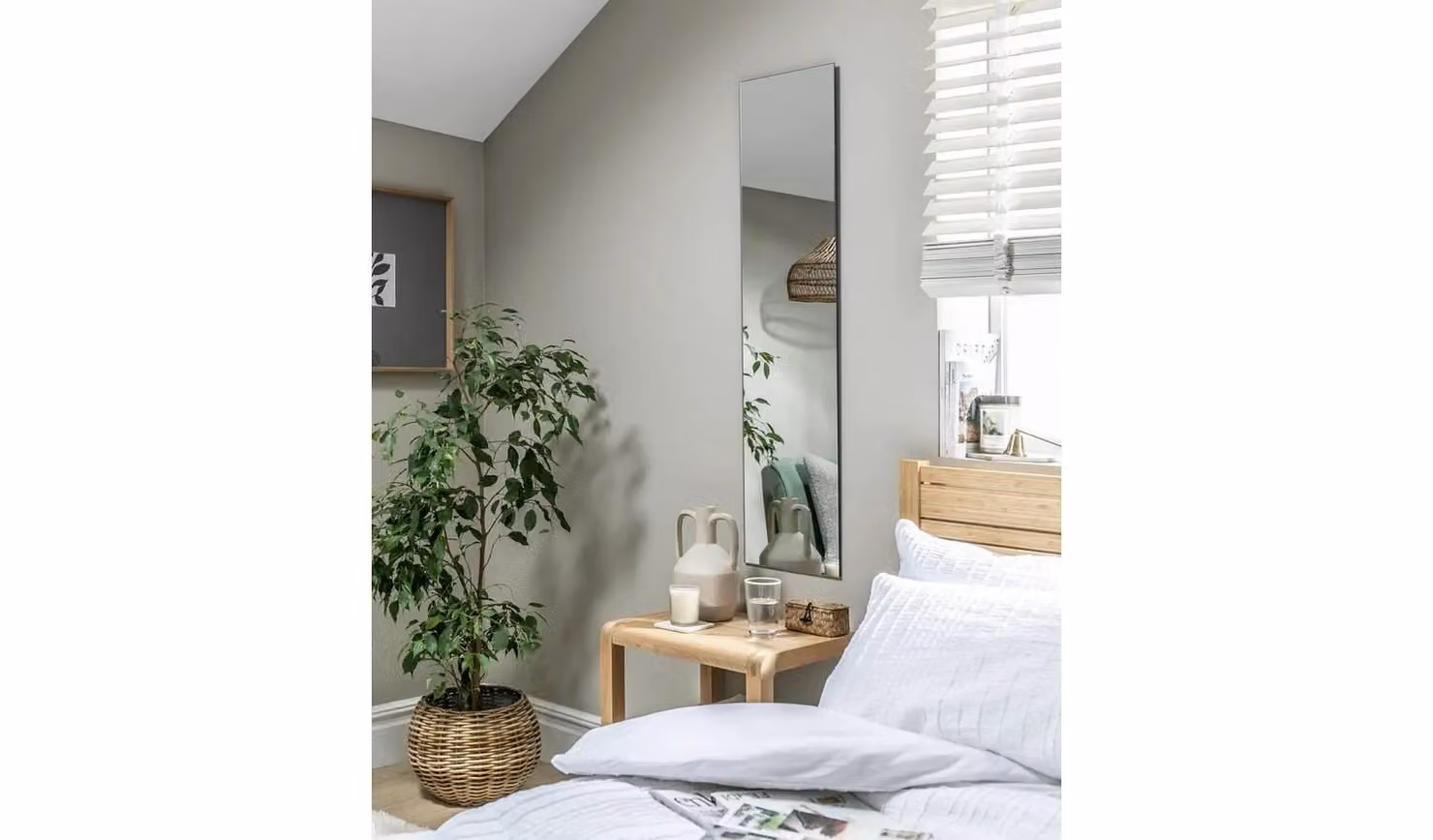 Cheap Furniture Warehouse Frameless Full Length Rectangular Wall Mirror, W/H: 120 x 29.8 cm
