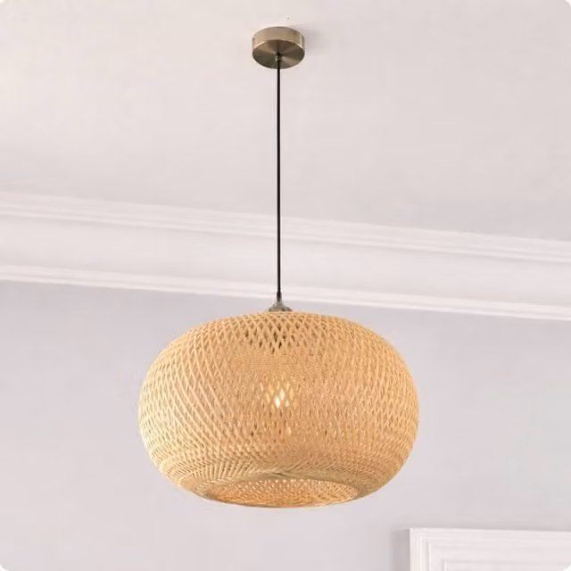 CGC Lighting Arden Bamboo Hand Made Easy Fit Ceiling Lampshade in Beige
