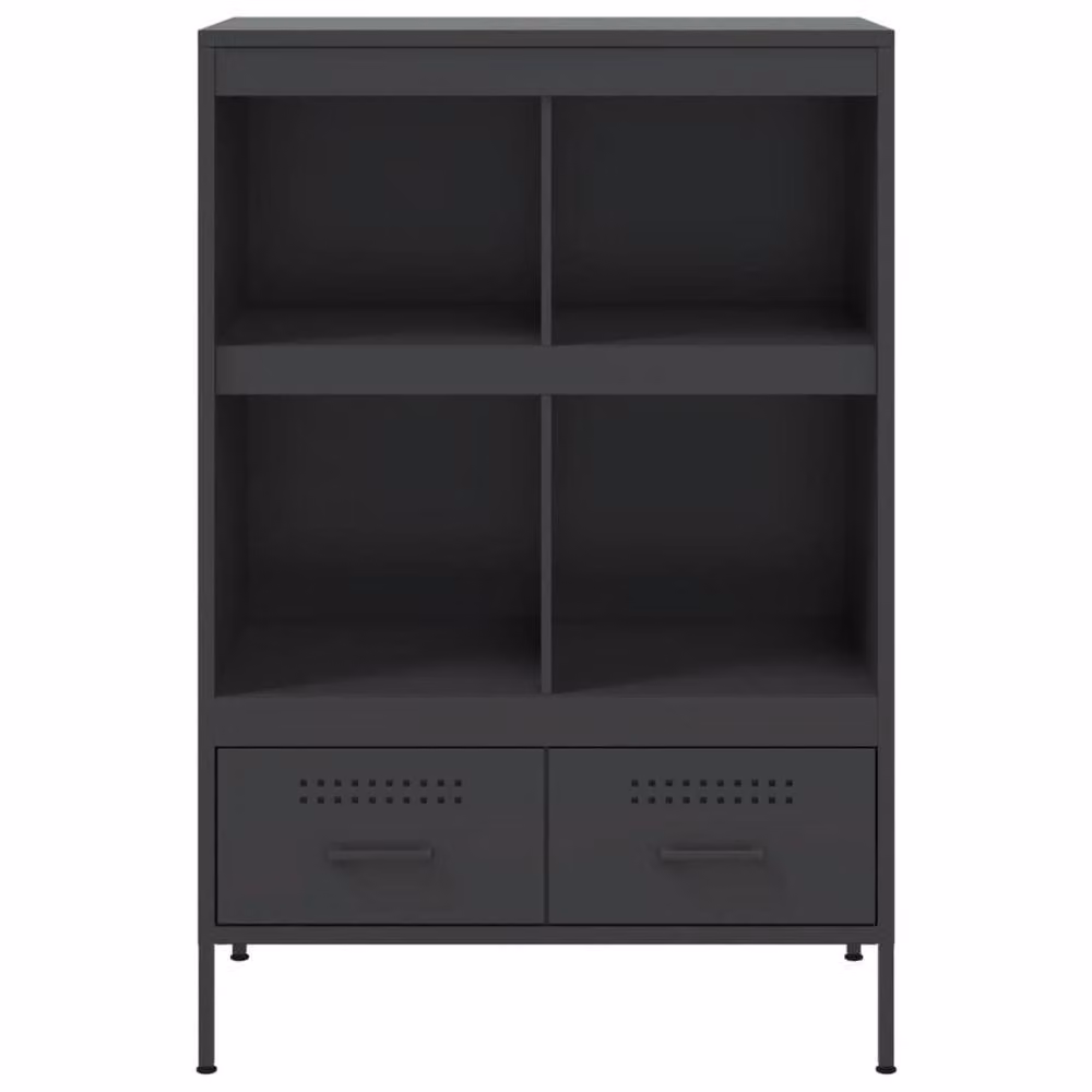 Berkfield Home Industrial Highboard in Black Metal, W/D/H: 68 x 39 x 101.5 cm – 5