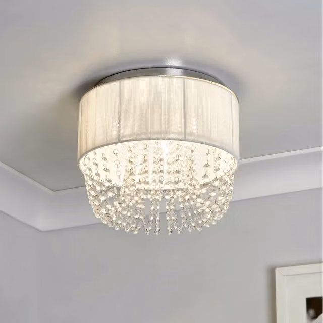 Bellano 3 Light White Ceiling Flush Light