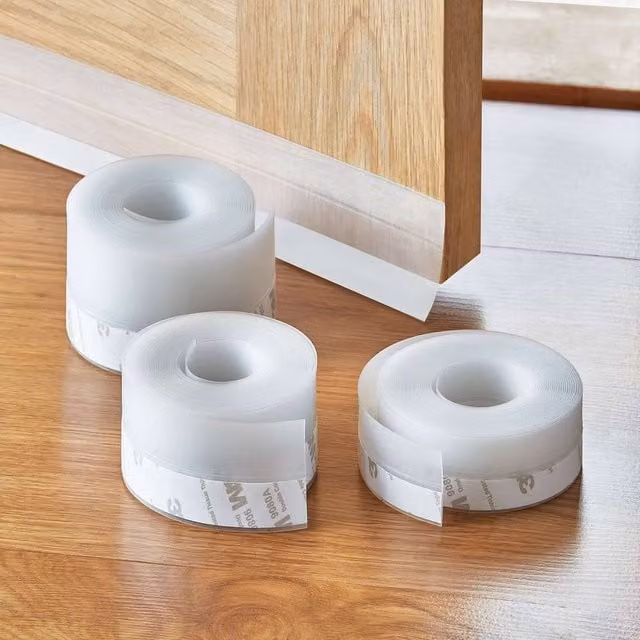 Coopers of Stortford Set of 3 Self-Adhesive Silicone Door and Window Draught Excluder Seals, White, 5m Each