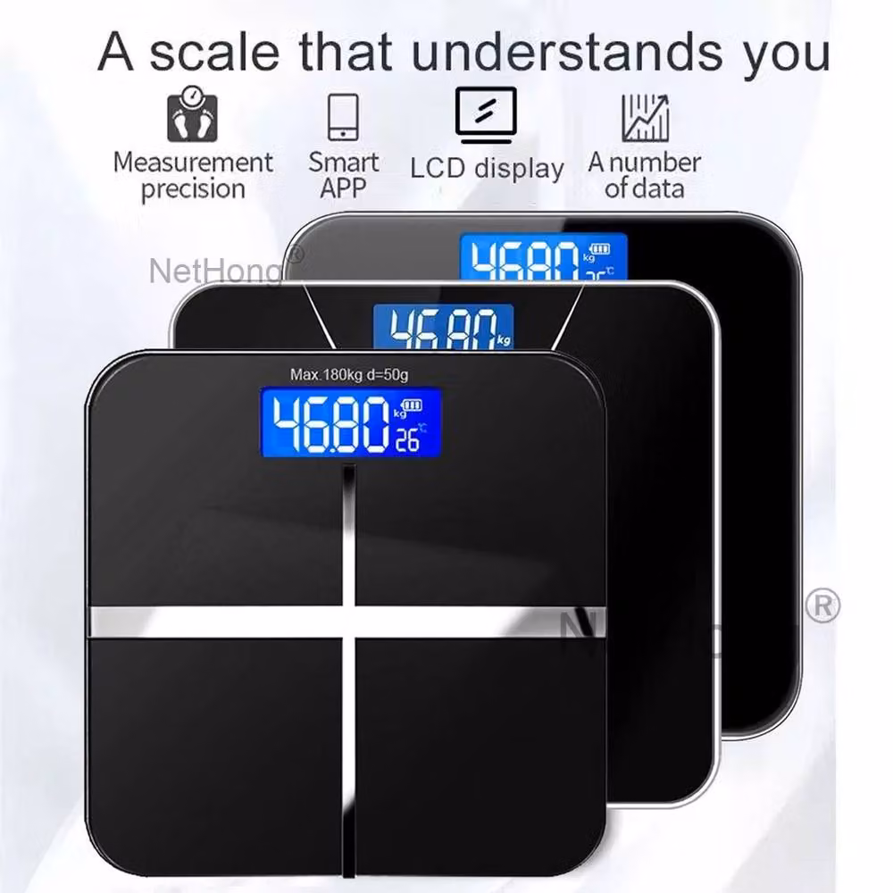 NESTLUNE Accurate Digital Electronic Bathroom Body Weight Scale, Black – 2