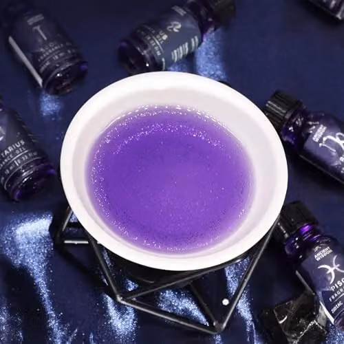 Ancient Wisdom Sagittarius Zodiac Essential Oil, Fire Element, 10 ml, Purple – 1