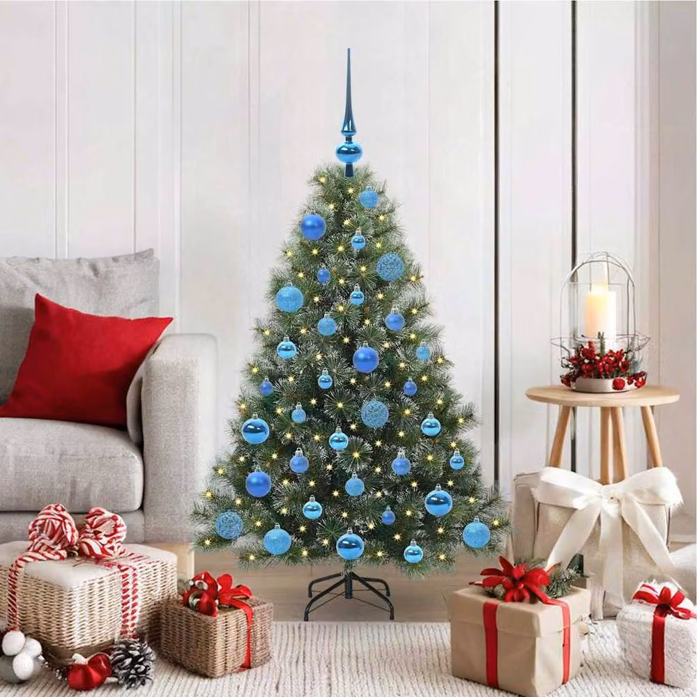 Berkfield Home Realistic Artificial Tabletop Christmas Tree with 150 Warm White LEDs, Green, Height: 120 cm – 2