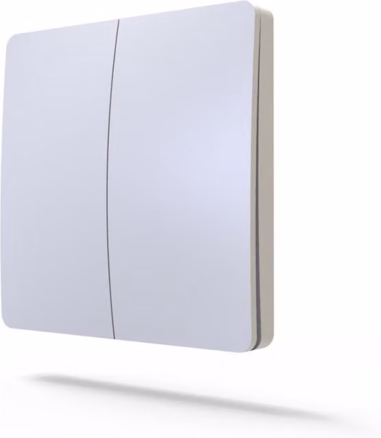 EnerJ Smart 2 Gang Wireless Kinetic Switch in White
