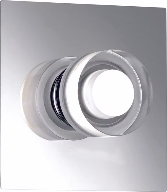 Wofi Spa Lorient LED Bathroom Spot Light in Chrome and Silver with Transparent Glass