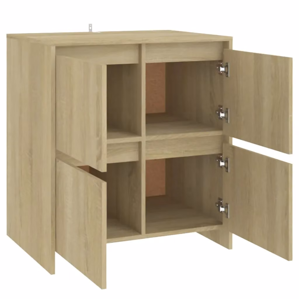 Berkfield Home Sonoma Oak Sideboard in Brown, W/D/H: 70 x 41 x 75 cm – 2