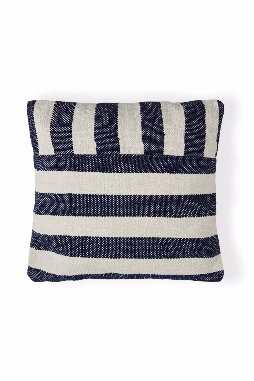 BHS Tino Striped Square Cushion in Blue, W/D/H: 50 x 50 x 1 cm – 2