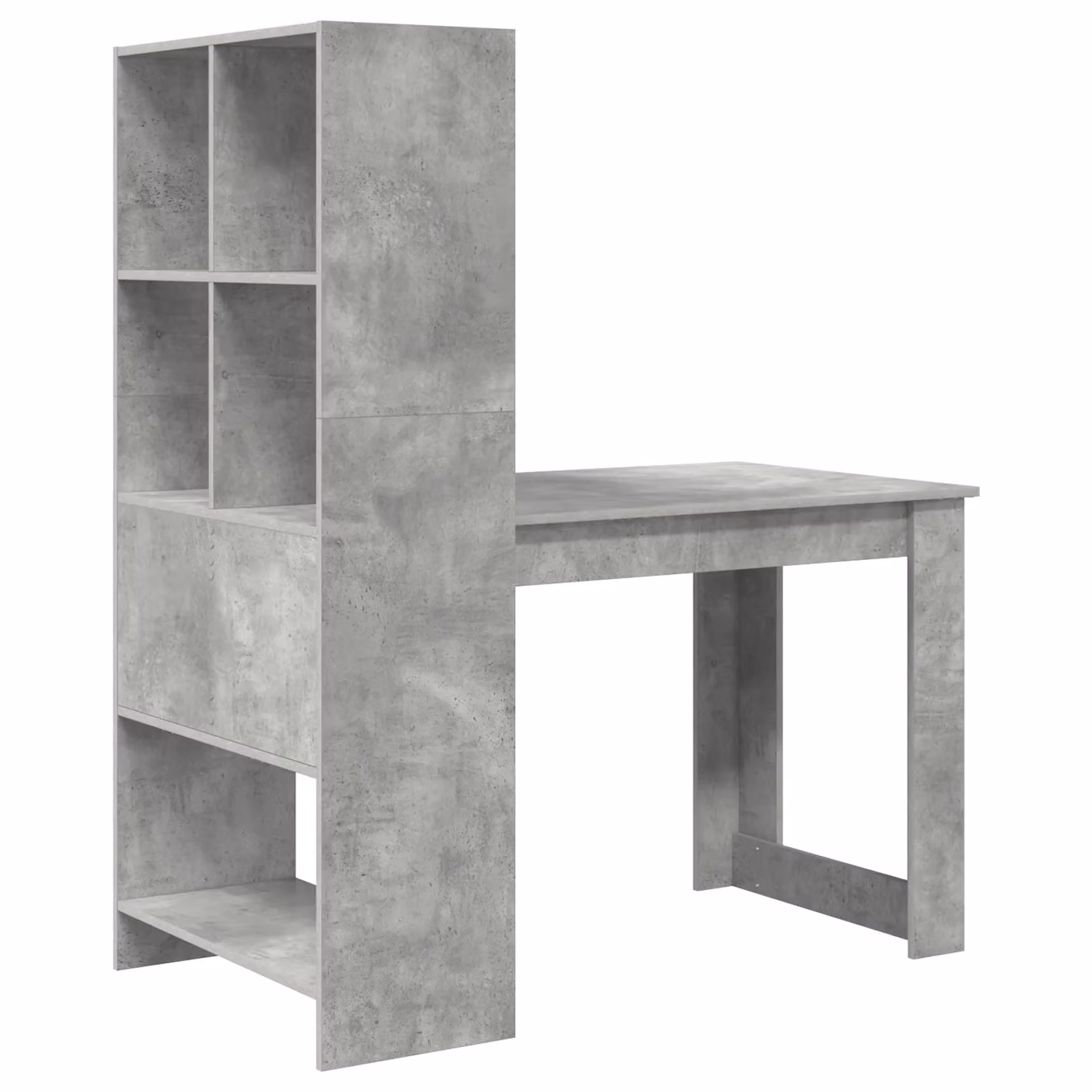 Berkfield Home Modern Writing Desk with Storage Shelf in Grey, W/D/H: 122 x 67 x 145 cm – 3