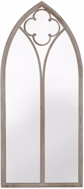Berkfield Home Decorative Rectangular Garden Wall Mirror in Sand Beige, W/H: 100 x 45 cm – 1