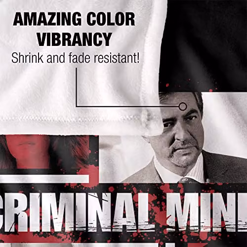 LOGOVISION Criminal Minds Character Boxes Silky Touch Super Soft Fleece Throw Blanket, White, W/D/H: 152 x 127 cm – 3