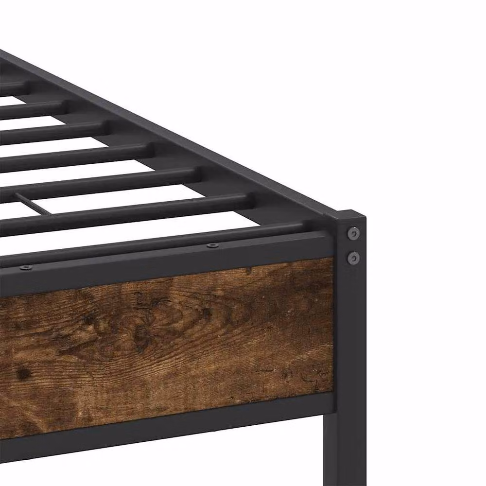 Berkfield Home Smoked Oak Small Double Bed Frame in Brown – 6