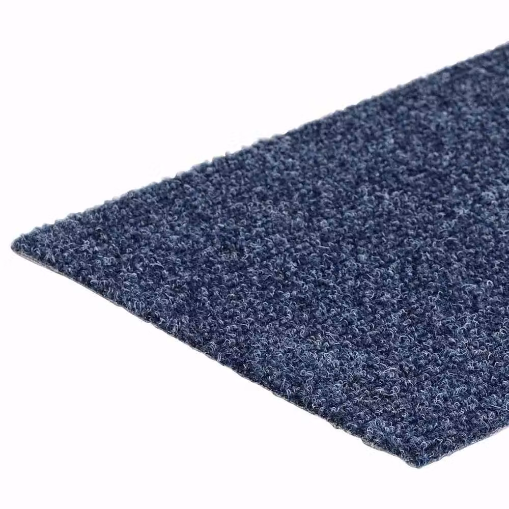 Berkfield Home Self-adhesive Rectangular Stair Mats, 15 Pack, Grey and Blue, W: 76 cm x D: 20 cm – 4