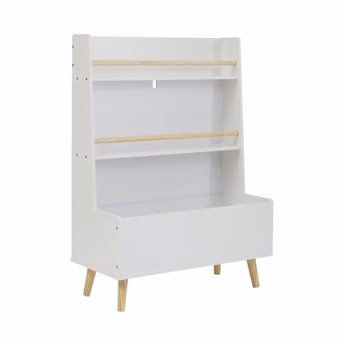 Liberty House Toys Kids White Bookcase and Toy Storage Cabinet, H 90.0 x W 68.0 x D 32.0 cm – 2