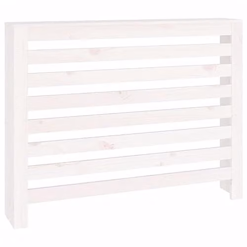 vidaXL White Lacquered Pine Radiator Cover W/D/H: 108.5 x 19 x 84 cm – 1
