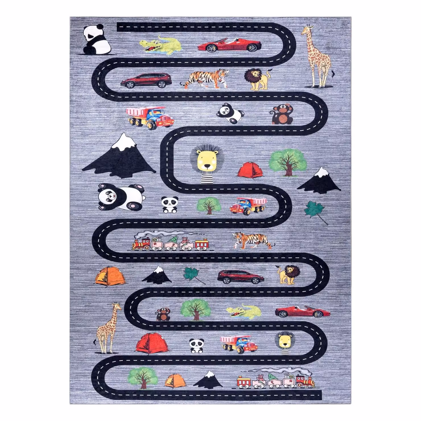RugsX Bambino Kids Motif Rug in Grey and Multicolour, W: 140 cm, D: 190 cm – 2