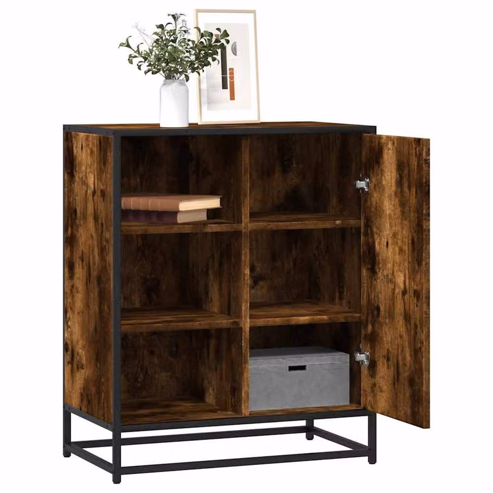 Berkfield Home Smoked Oak Sideboard in Brown, W/D/H: 62 x 35 x 76 cm – 2