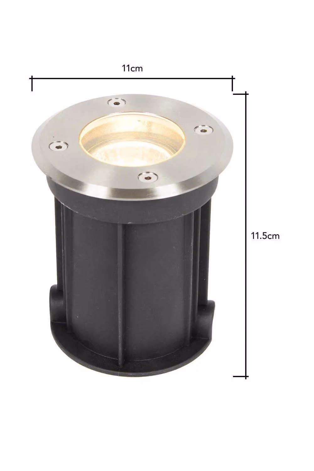 BHS Lighting Crux Ground Recessed Outdoor Drive Over Light in Silver Stainless Steel – 2