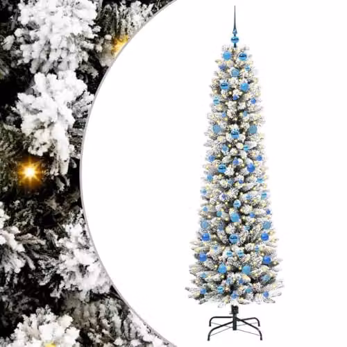 vidaXL Artificial White Christmas Tree, Height: 210 cm – 1