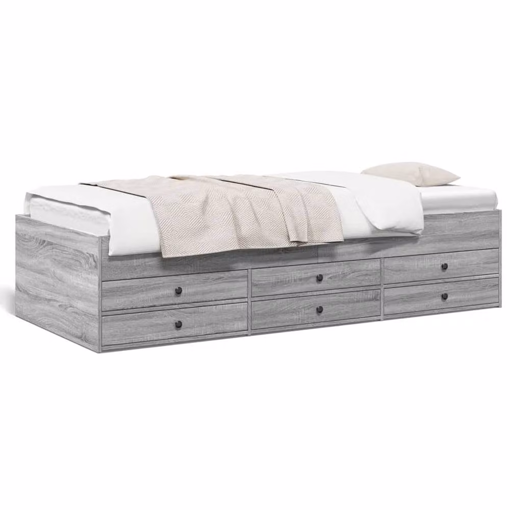 Berkfield Home Versatile Daybed with Drawers in Grey Sonoma, W/D/H: 200 x 100 x 45.5 cm – 2