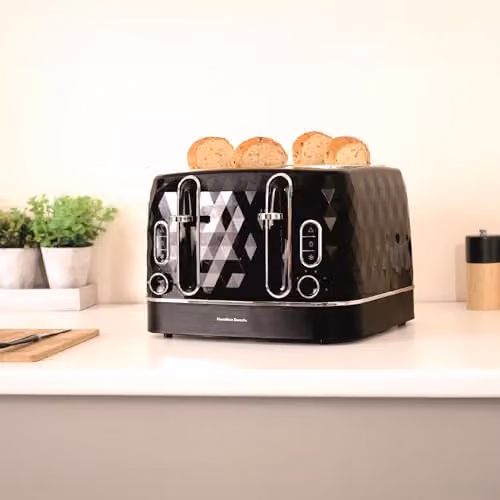 Hamilton Beach Diamond 4 Slice Toaster, 2300W, Black – 2