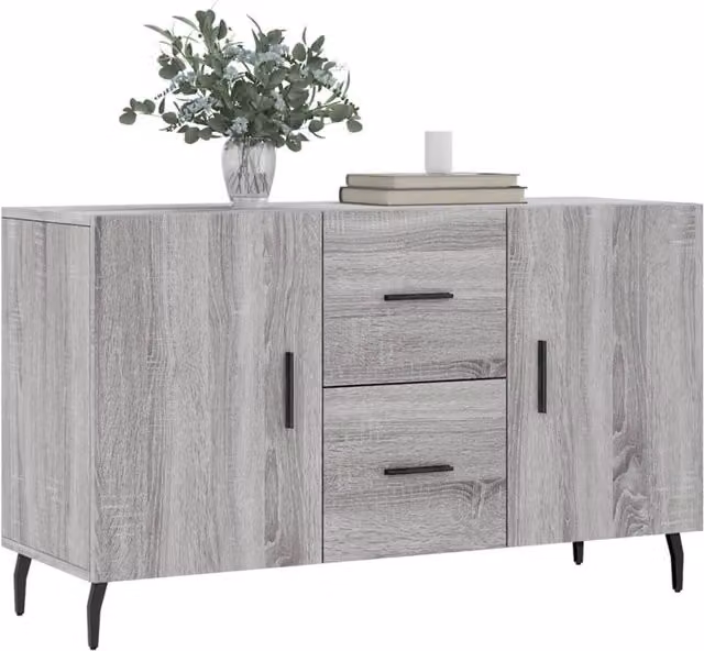 Berkfield Home Grey Sonoma Sideboard in Engineered Wood W/D/H: 100 x 36 x 60 cm