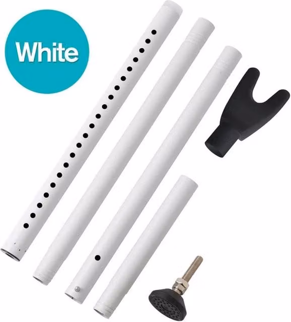 NESTLUNE Heavy Duty Adjustable Door Security Bar in White – 1