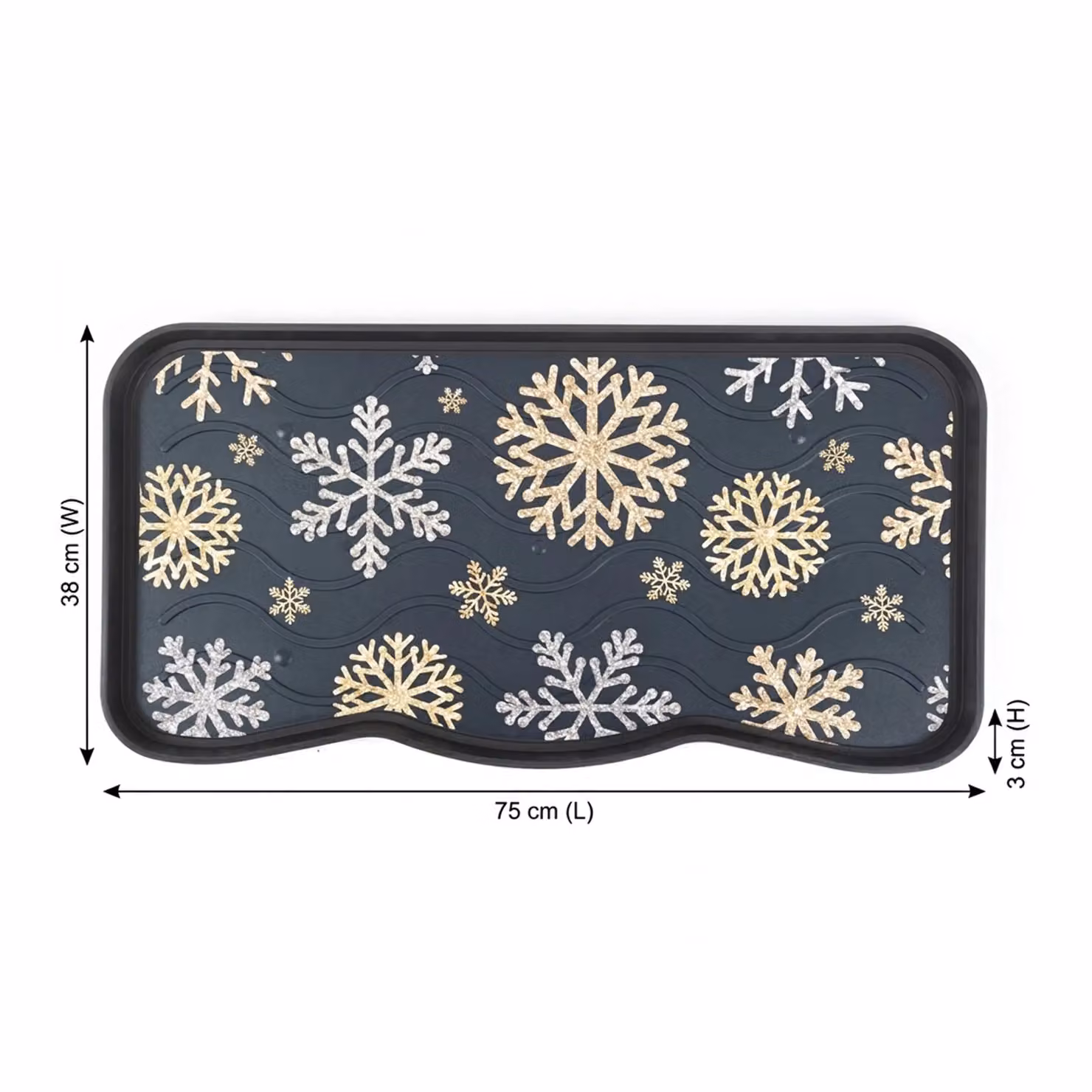 Nicoman Heavy Duty Rubber Boot Tray in Dark Grey, W: 75 cm, D: 40 cm, H: 38 cm – 2
