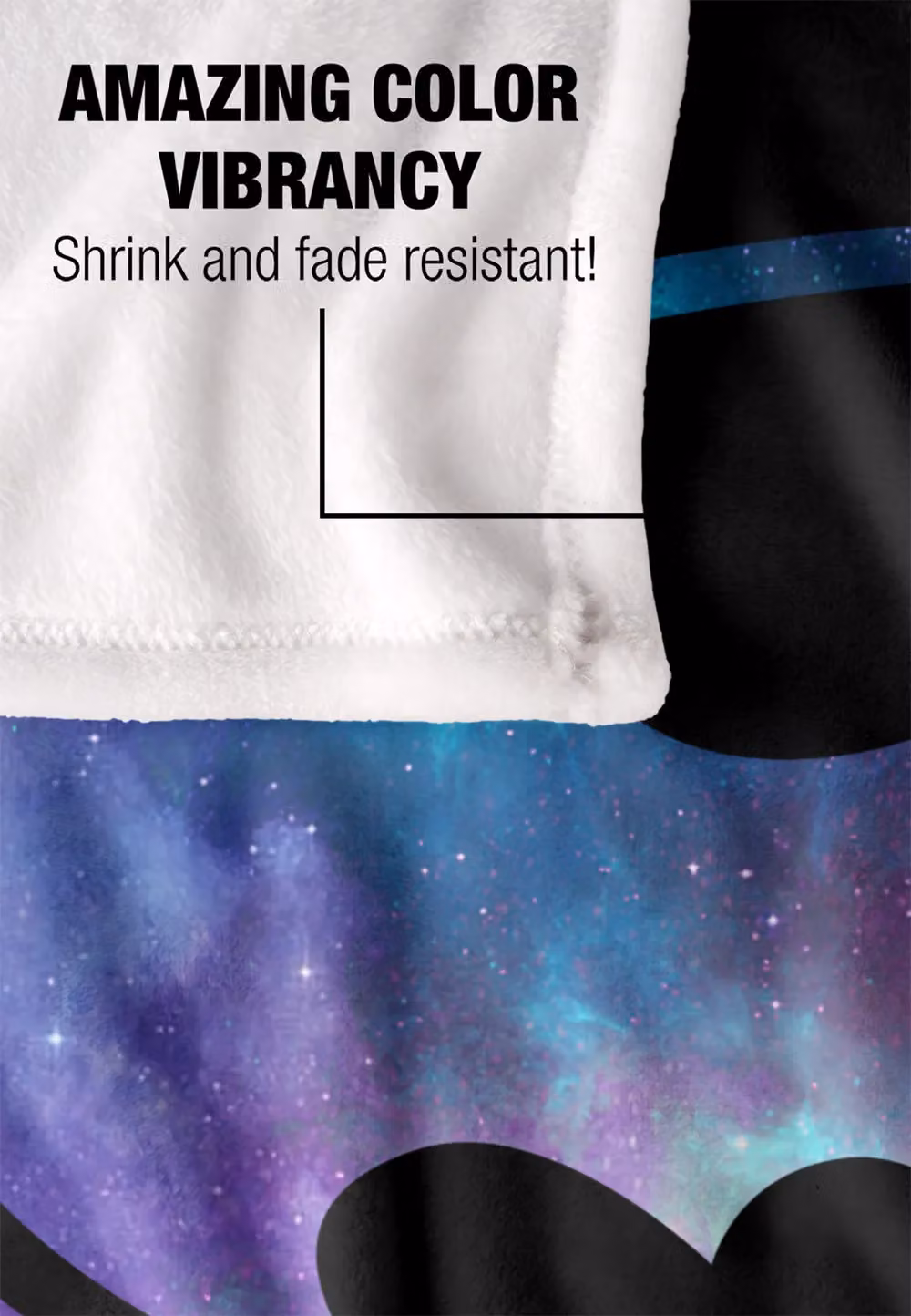 DC Comics Batman Galaxy Signal Fleece Blanket, White and Multicolour, W: 152 cm, D: 127 cm – 4
