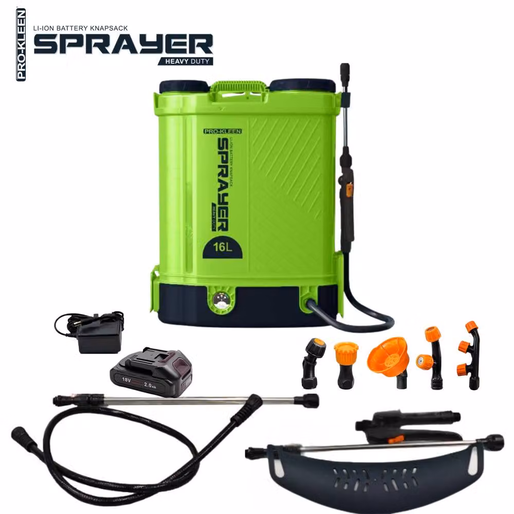 ProKleen Battery Powered Knapsack Sprayer 16L in Green with Rechargeable Battery – 2