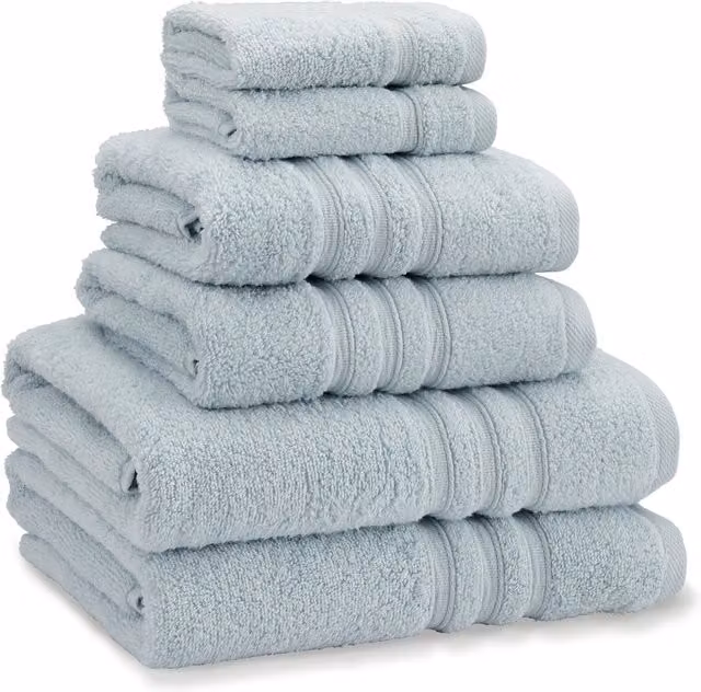 Catherine Lansfield 6 Piece Zero Twist Cotton Towel Bale Set in Duck Egg Blue – 1