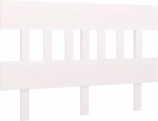 Berkfield Home White Rustic Solid Pine Wood Bed Headboard W: 163.5 cm, D: 3 cm, H: 81 cm – 1