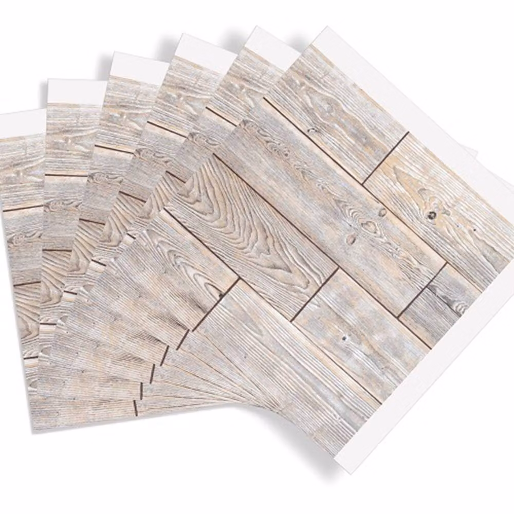 D-C-Fix Rustic Oak Self Adhesive Vinyl Wall Tiles, 6 Pack, Beige, W/D/H: 30 x 30 x 0.3 cm – 2