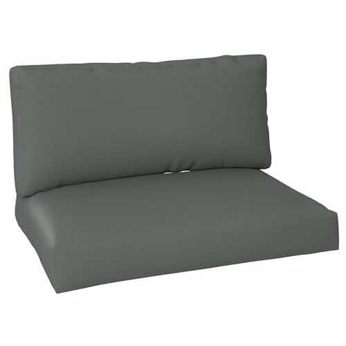 Outsunny 2 Seater Pallet Furniture Cushions, Charcoal Grey, 20 cm Thick, UV-Resistant and Water-Repellent – 1