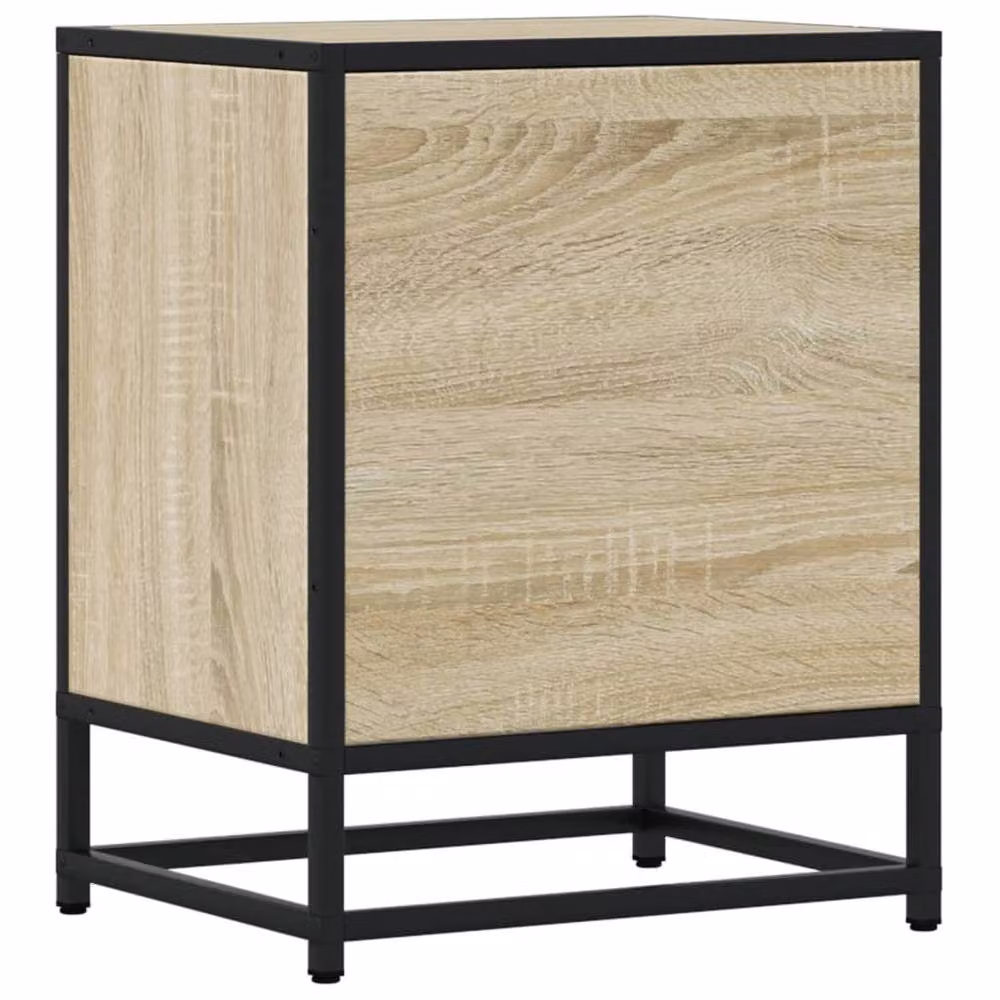Berkfield Home Bedside Cabinet in Sonoma Oak, Beige, W/D/H: 40 x 31 x 50 cm – 6
