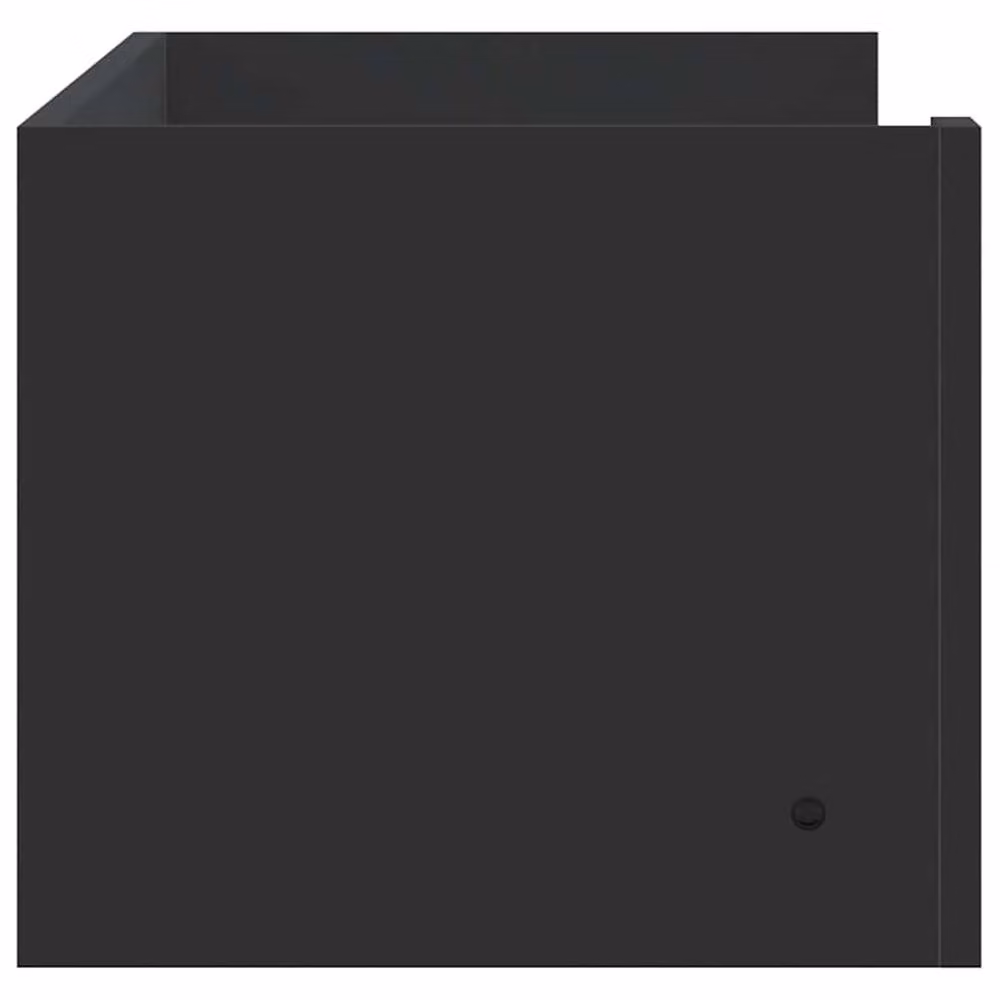 Berkfield Home Black Wall Mounted Cube Shelf with Back Panel, W: 100 cm, D: 35 cm, H: 30.5 cm – 4