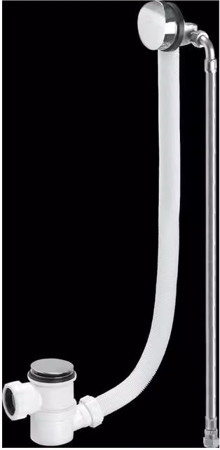McAlpine HC2650UK-FIL Chrome Plated Brass Bath Filler and Overflow in White