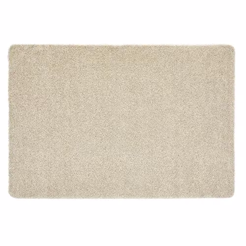 My Mat Sand Beige Non-Slip Washable Rectangular Shaggy Rug W/D/H: 100 x 150 cm