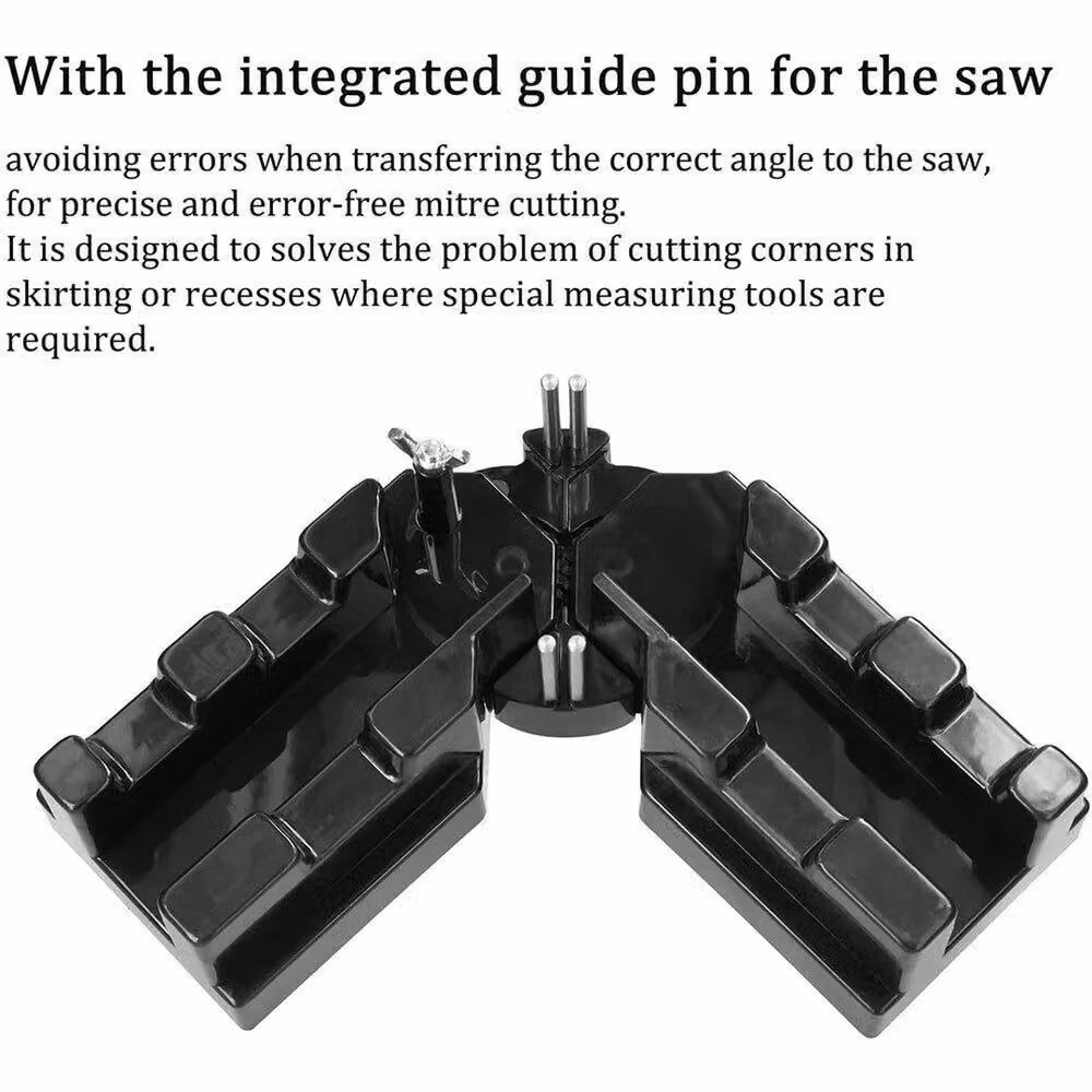 NESTLUNE 2-in-1 Mitre Measuring Tool for Sawing Mitre Angles, Black, W: 10000 mm, H: 520 mm – 5