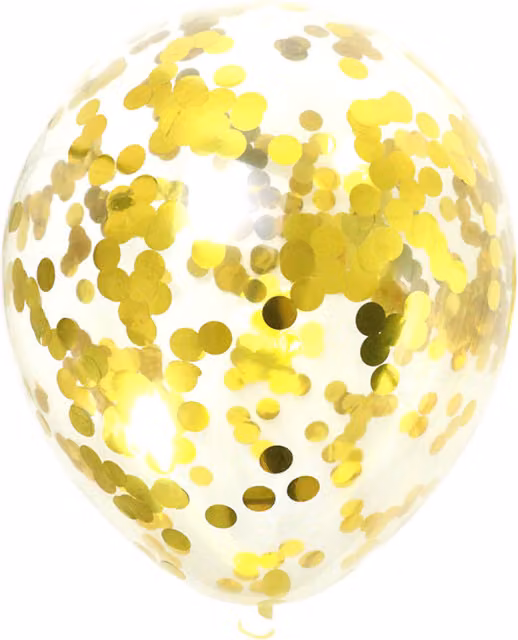 Peacock Supplies Gold Confetti Balloons for Birthday Parties