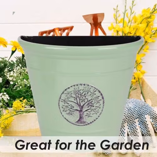 VFM e-Store Green Plastic Window Box Planter for Ornamental or Herb Gardens, W: 22.8 cm, D: 12.8 cm – 3