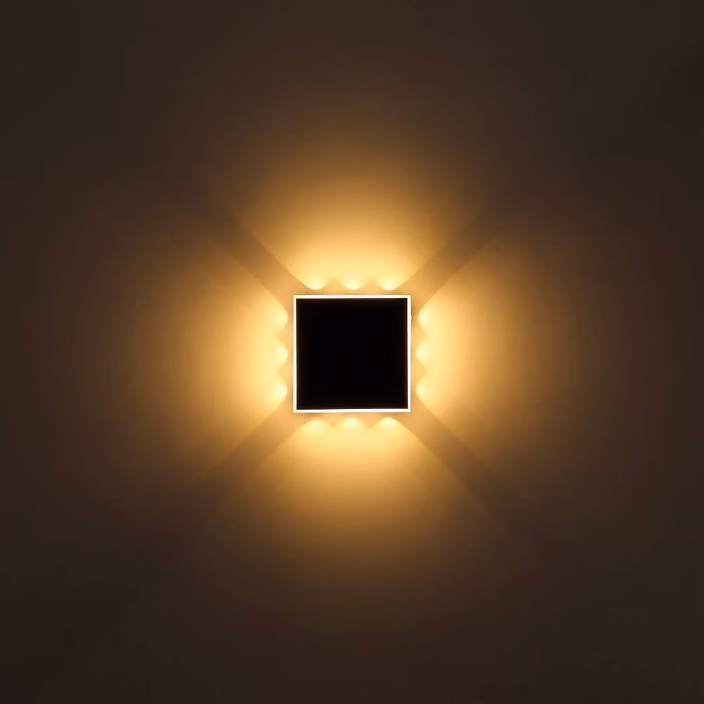Netlighting Saidy Integrated LED Wall Lamp, Matt Black, Warm White 3000K – 2