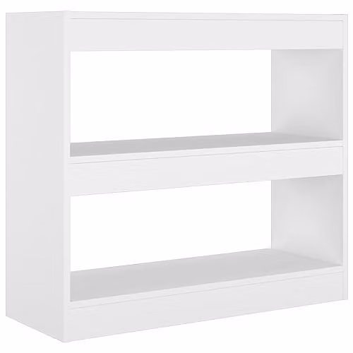 vidaXL White MDF Book Cabinet and Room Divider, W/D/H: 80 x 30 x 72 cm – 1