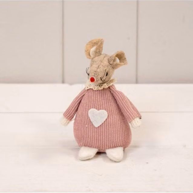 KDMD Pink Fabric Mouse Figure