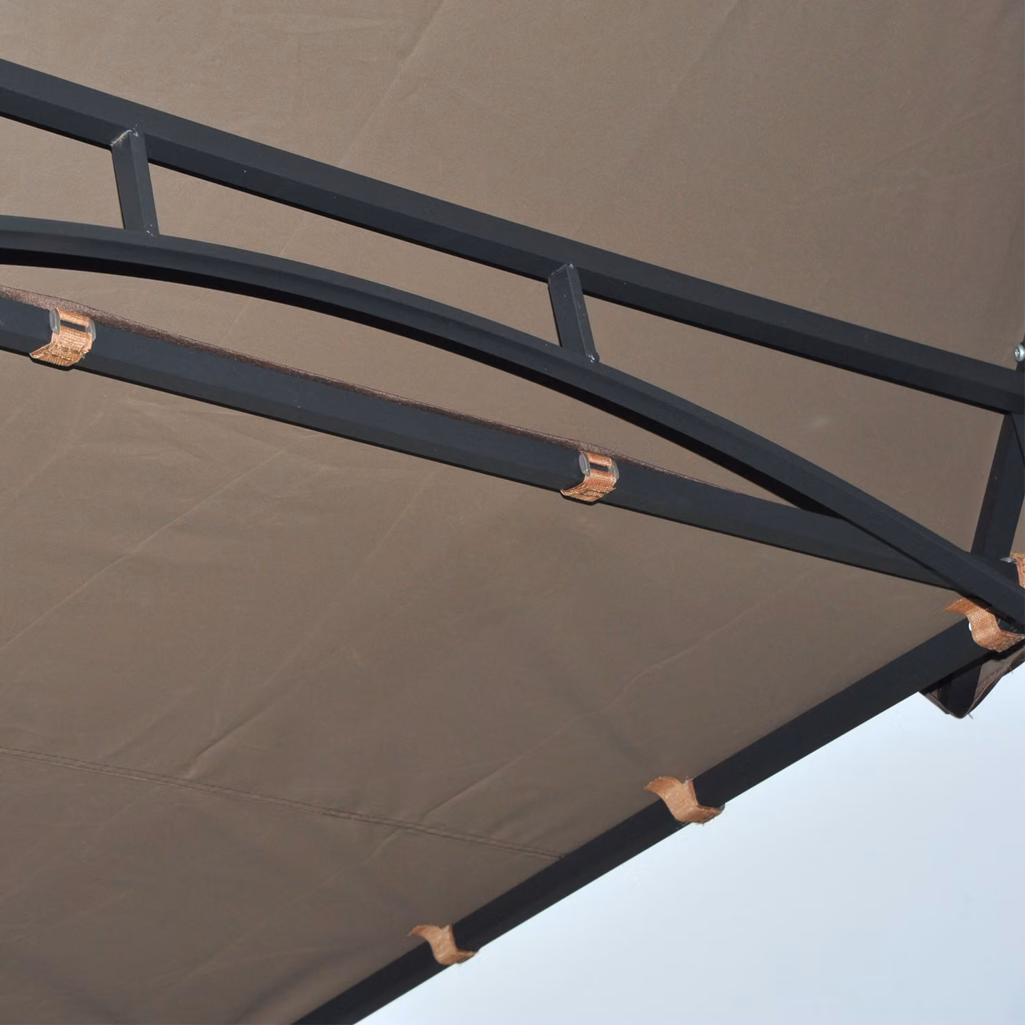 Outsunny Coffee Waterproof BBQ Tent Camping Picnic Gazebo Marquee Shelter, W: 250 cm, D: 150 cm, H: 255 cm – 4