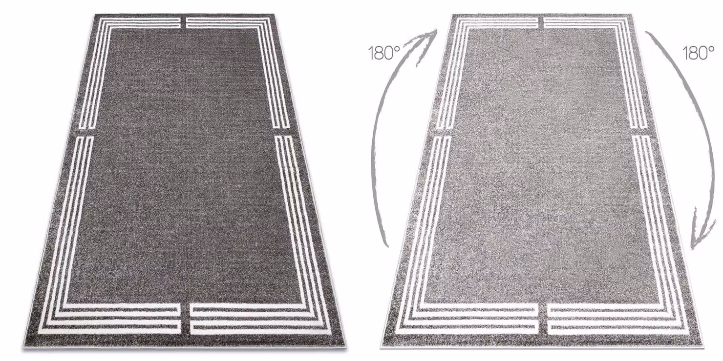 RugsX Mateo Modern Grey Rectangular Rug with High-Low Effect, W: 80 cm, L: 150 cm – 2