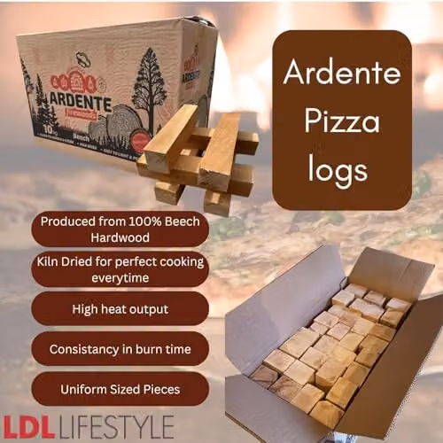Ardente Kiln Dried Beech Wood Pizza Oven Logs, 10 kg – 2