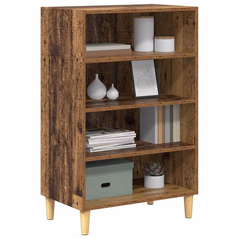 Berkfield Home Sideboard with Shelf in Brown Old Wood, W/D/H: 57 x 35 x 90 cm – 3