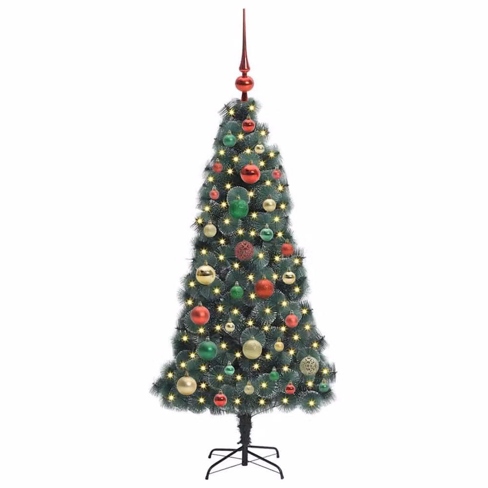 Berkfield Home Pre-lit Artificial Christmas Tree with Ball Set, Green, Height: 120 cm – 3